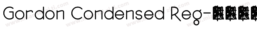 Gordon Condensed Reg字体转换